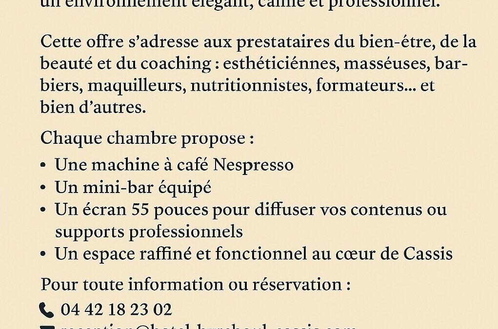 L’Hôtel By Reboul Ouvre ses Espaces Premiums aux Professions Libérales